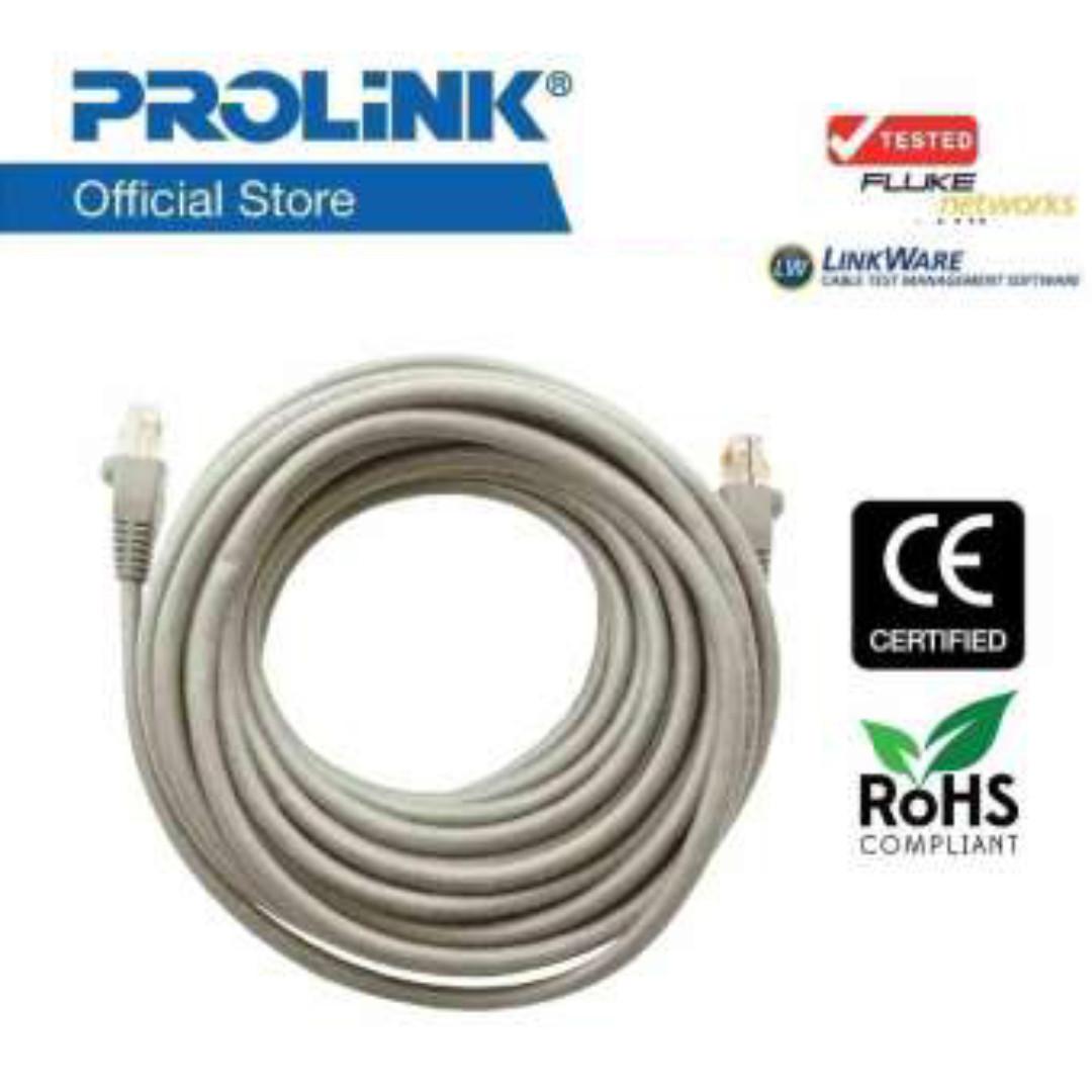 Prolink Cat6 Cat 6 Utp Network Cable 15 Meters Grey Open Box Electronics Computers Others On Carousell