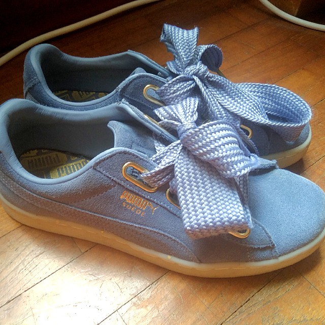 Puma Suede Heart Celebrate Blue Women s Fashion Footwear