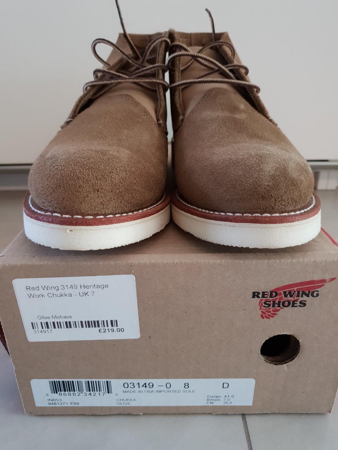 Red wing chukka olive best sale