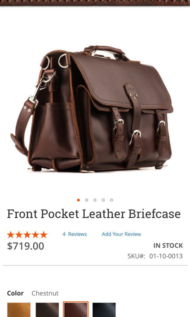 Saddleback leather front pocket hot sale briefcase