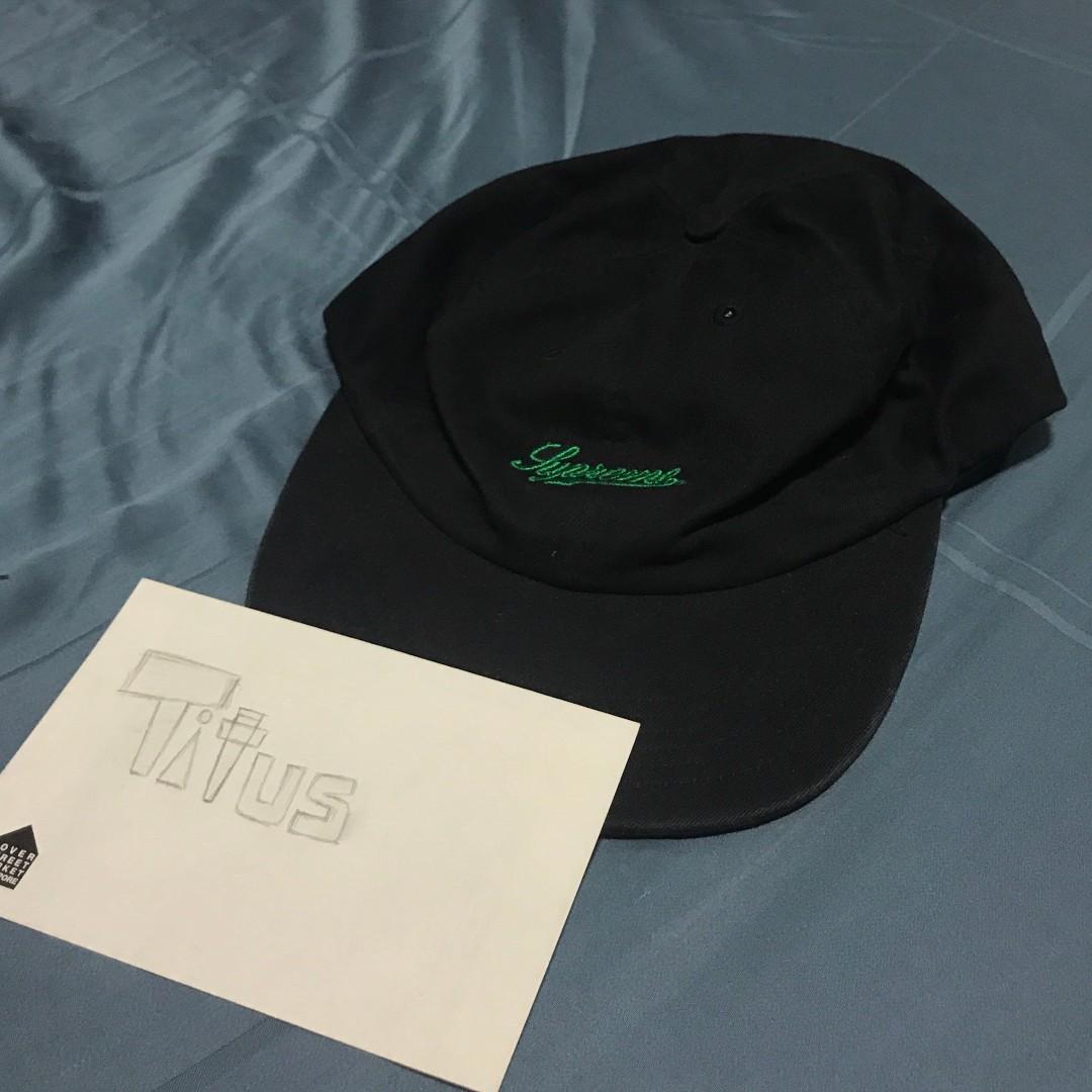 Supreme Script Logos 6-panel Black