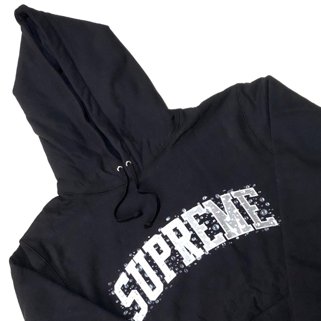 supreme water arc hooded sweatshirt black