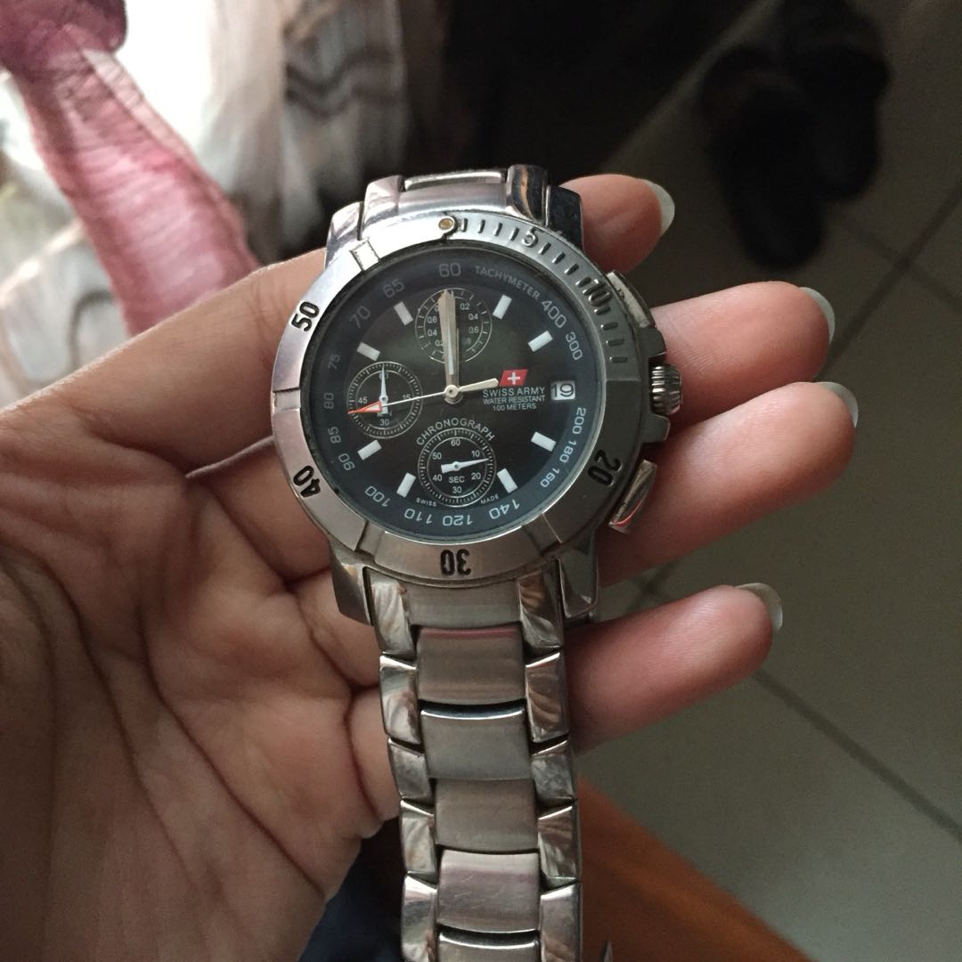 Jam swiss top army chronograph