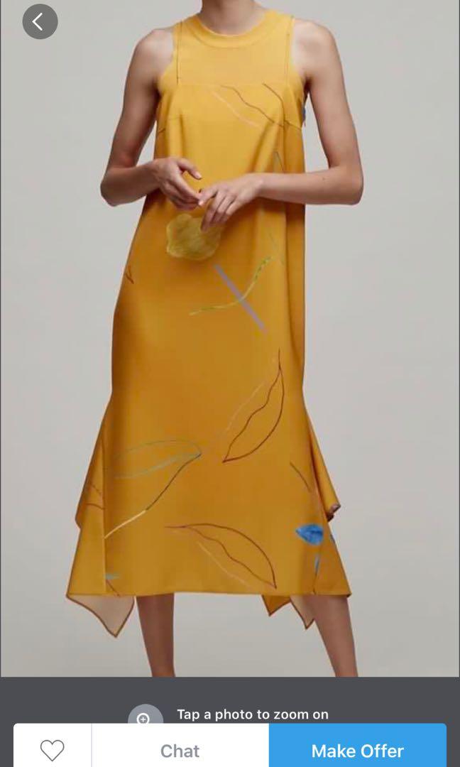 yellow handkerchief dress