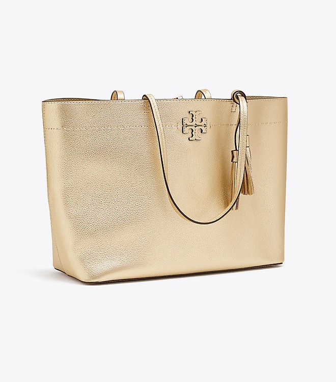 Tory Burch McGraw Metallic Tote, Luxury