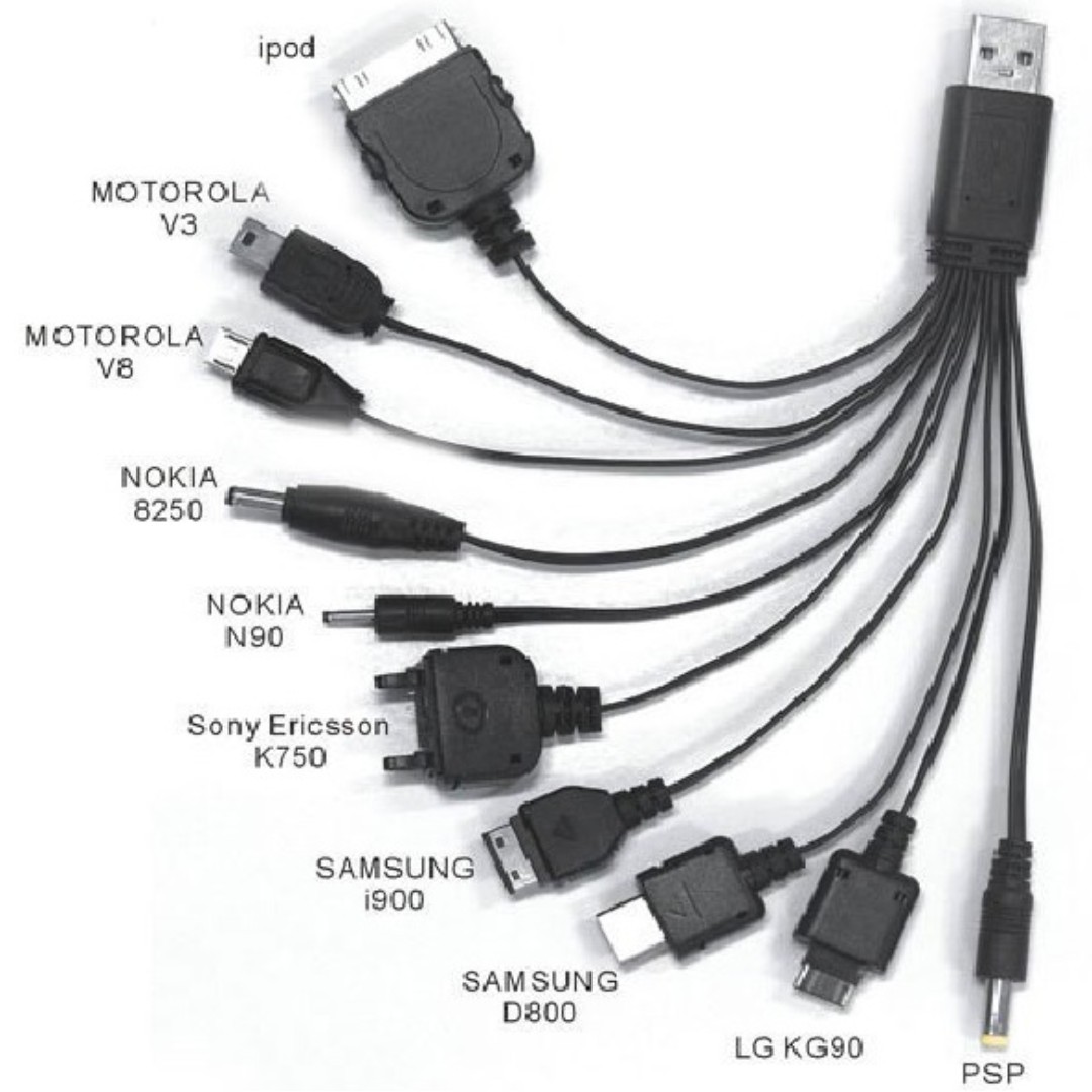 Usb cable top with multiple ends