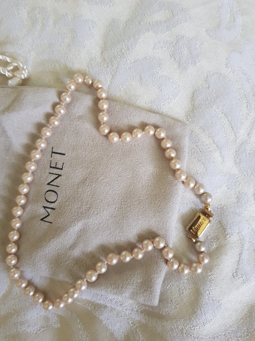 Sold at Auction: Lot of 3 Vintage Costume Monet Pearl Necklaces