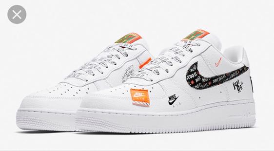 nike air force white orange
