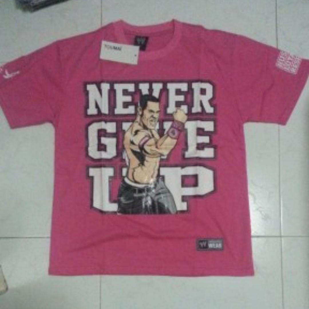 WWE John Cena "Rise Above Cancer" Pink T-Shirt, Men's Fashion, Tops ...