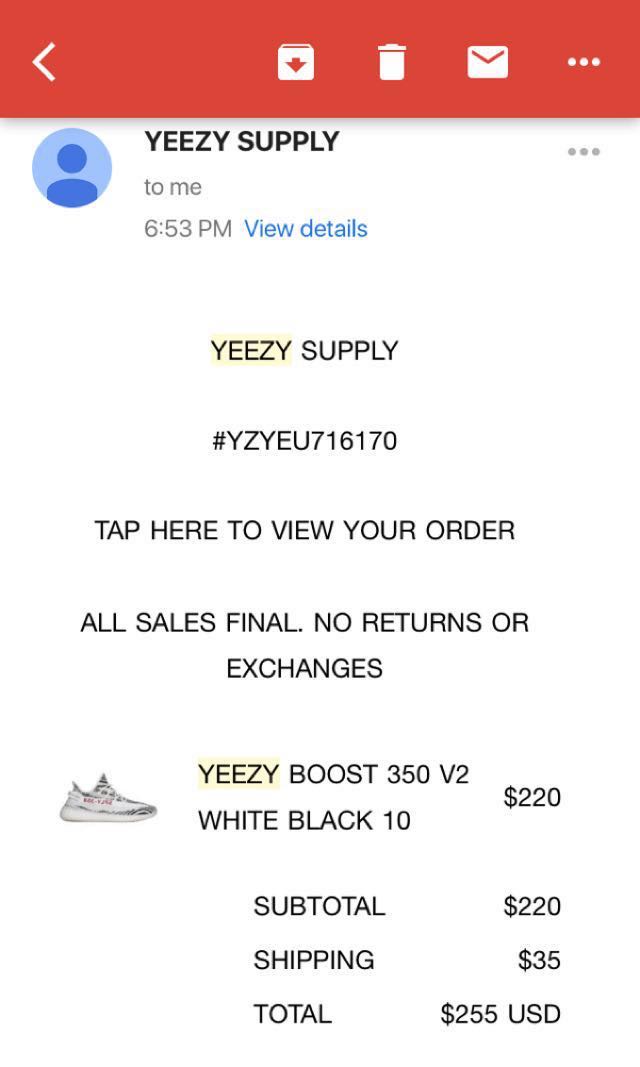 yeezy supply shipping cost