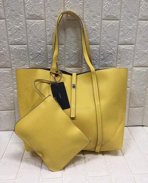 Zara 2-in-1 Large Tote Bag with Pouch 