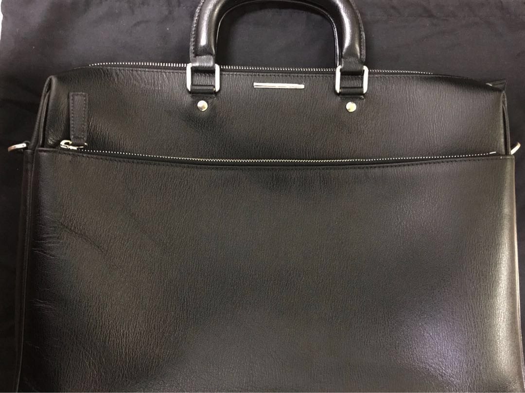 Zegna Leather Briefcase Men S Fashion Bags Wallets Briefcases On Carousell $2295 ermenegildo zegna grained business black leather laptop bag. zegna leather briefcase
