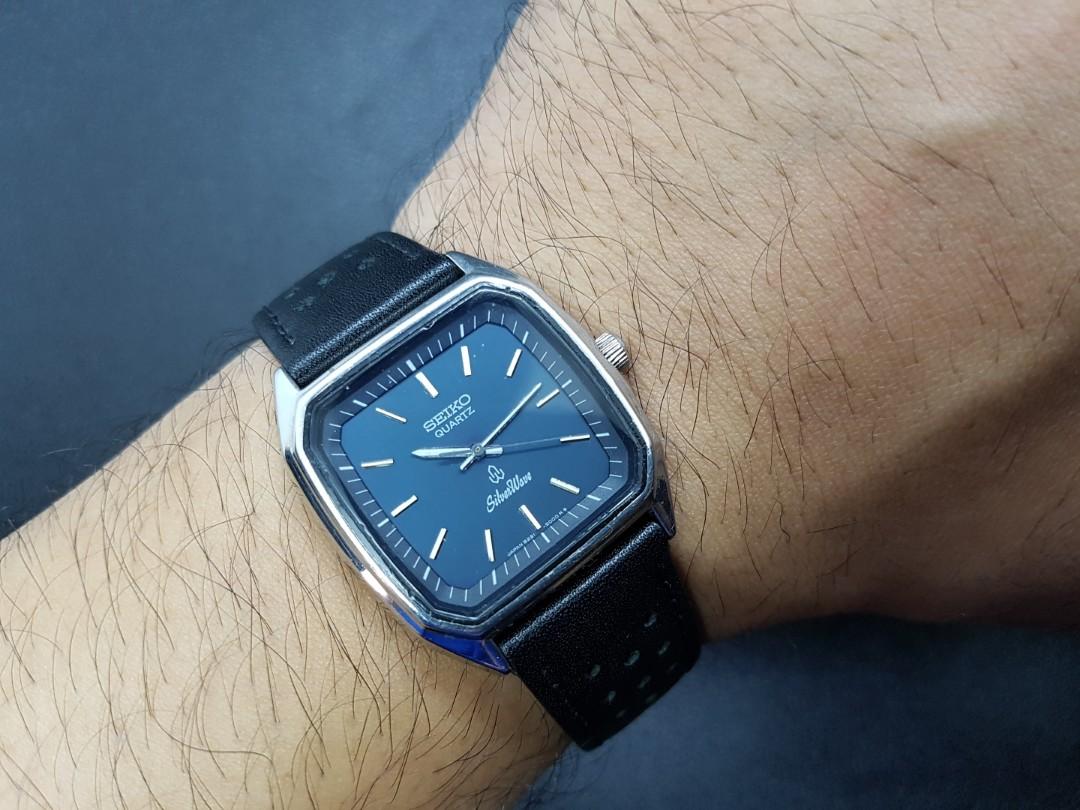 80' vintage Seiko silverwave 8221-500A quartz square dial gents watch