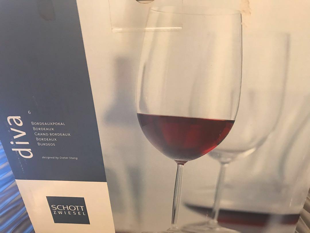 8 Schott Zwiesel Diva Bordeaux Wine Glasses Home Appliances Kitchenware On Carousell