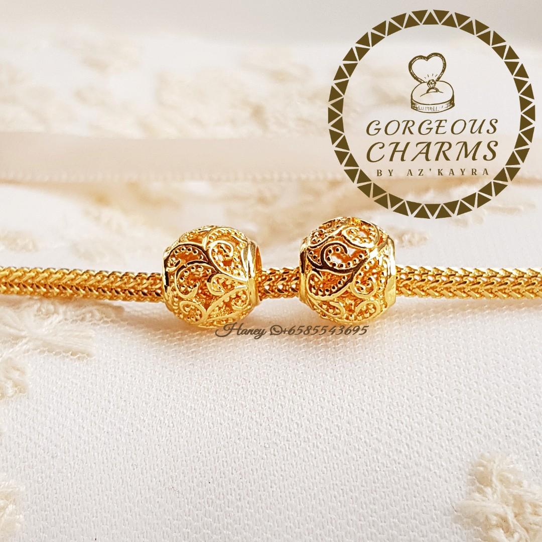 Gold sale charm beads