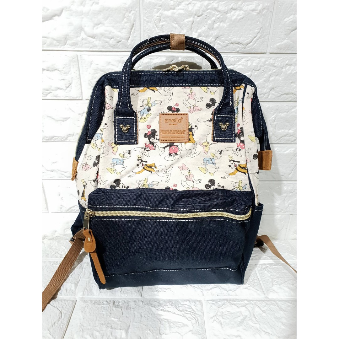Anello x Disney Mickey Mouse Canvas Everyday Backpack Navy Blue
