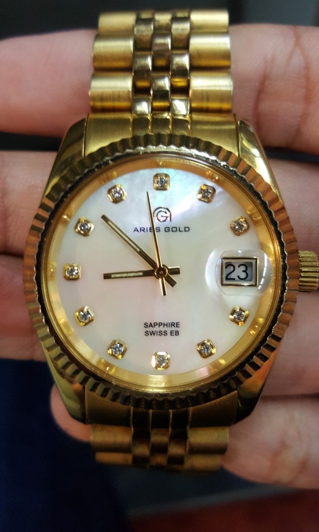 Aries gold best sale sapphire watch price