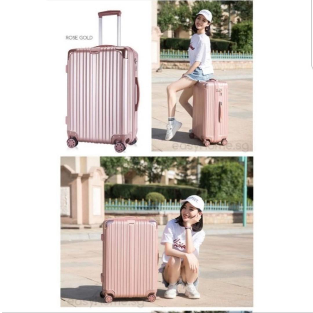 rose gold hard shell luggage