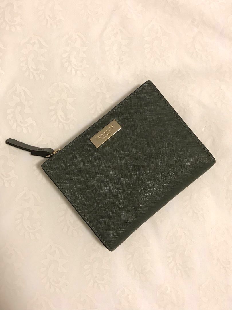 Kate spade olive green wallet on sale