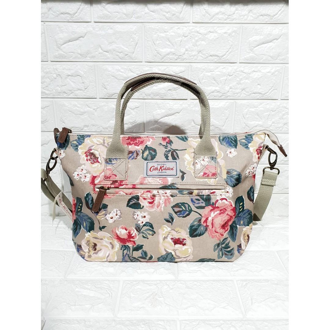 Cath Kidston Floral Print Tote Bag Grey
