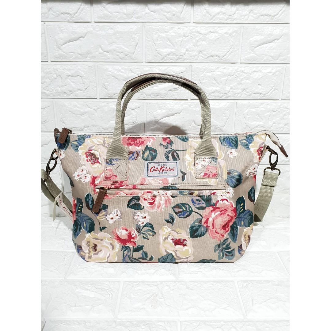 cath kidston grey floral bag