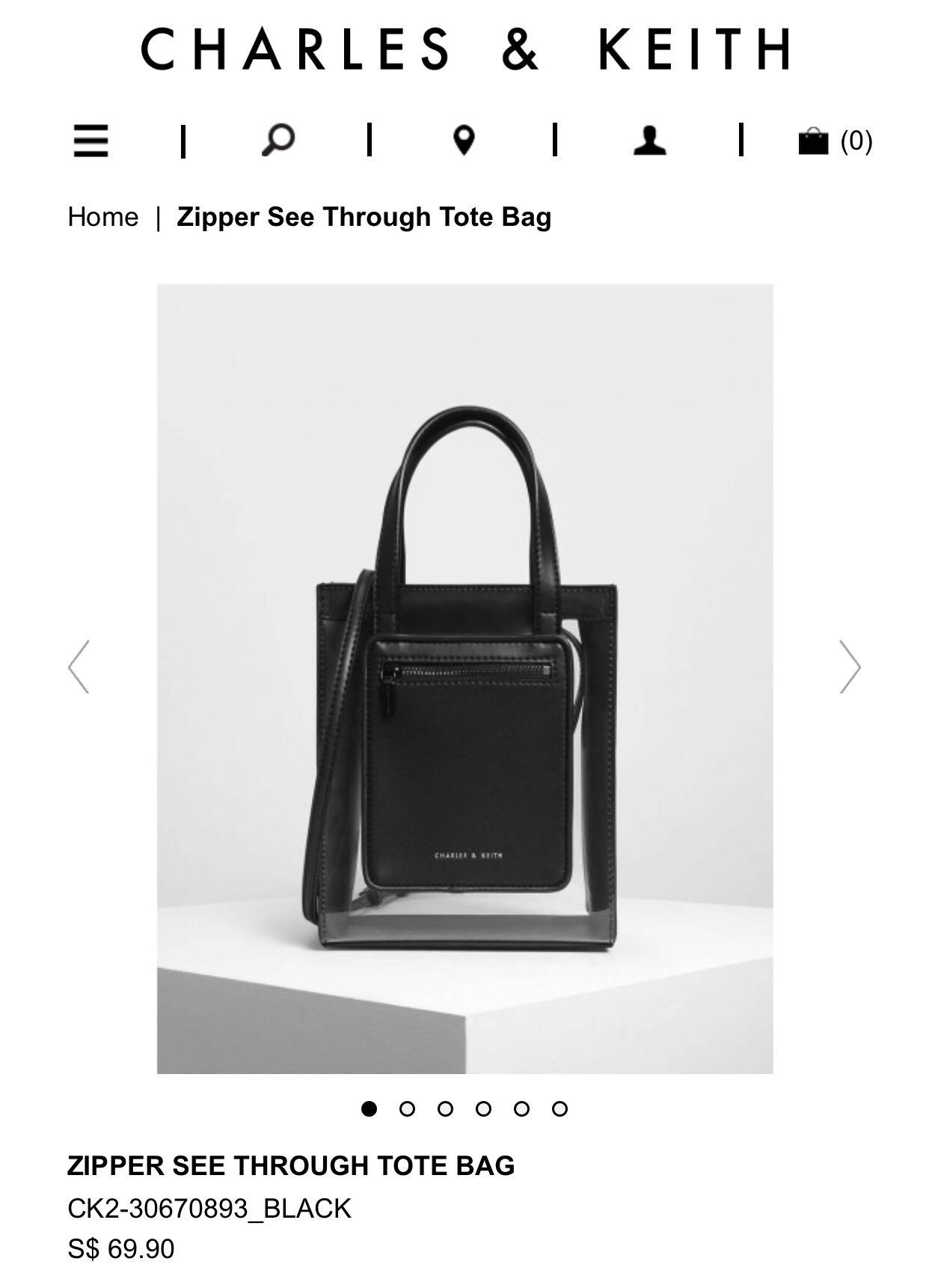 charles and keith transparent bag