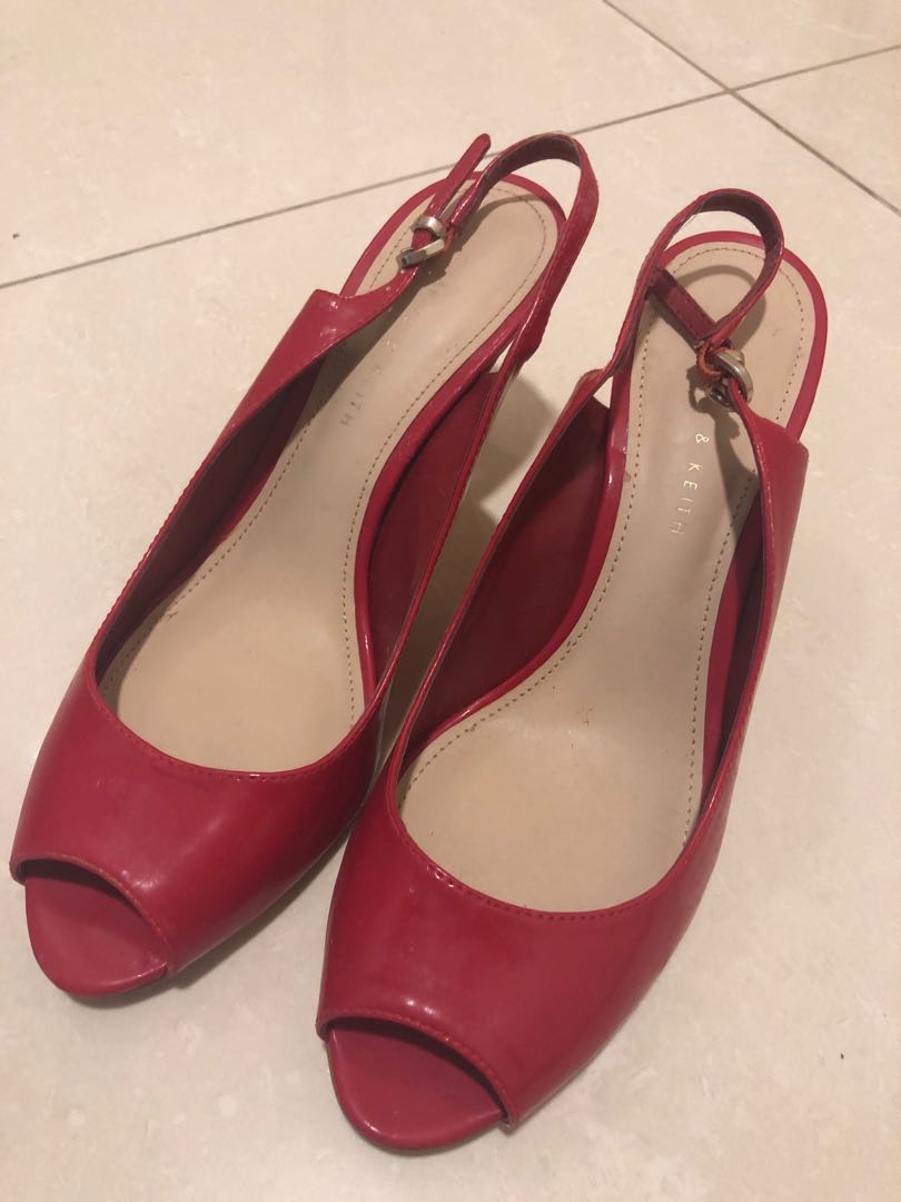 bright red pumps