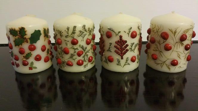 Christmas Candles Design Craft Handmade Craft On Carousell
