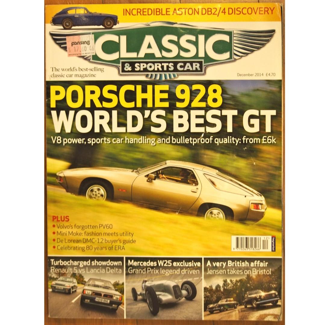 Classic Sports Car Magazine Dec 2014 Aston Martin Db2 4 Porsche 928 Lancia Delta Mercedes W25 Books Stationery Magazines Others On Carousell