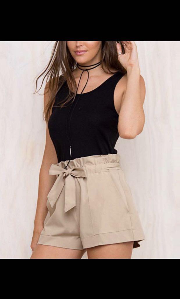 ladies paperbag shorts