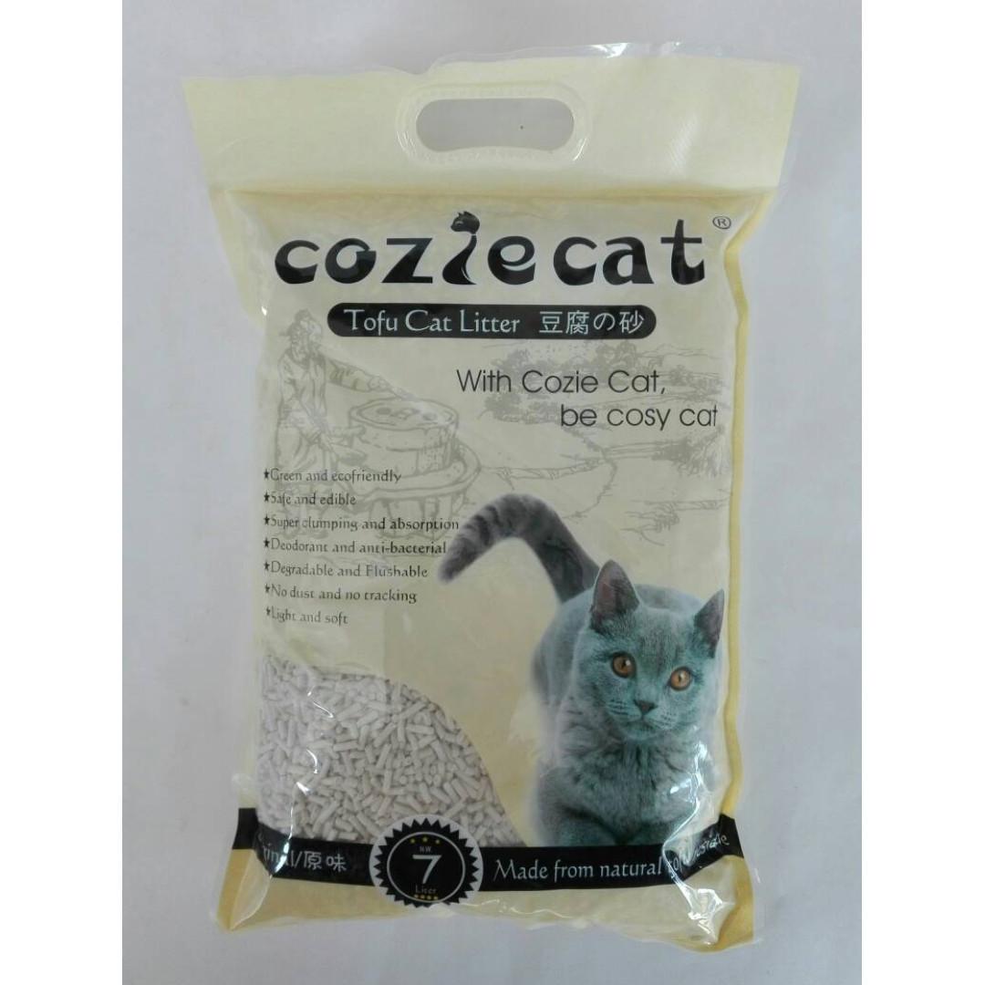 Cozie Cat Tofu Cat Litter Pasir Kucing 7L 2.8kg (Original), Pet Supplies, P...