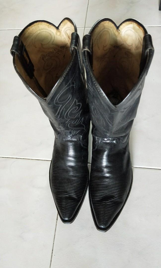 DAN POST LIZARD LEATHER COWBOY BOOT Men s Fashion Footwear
