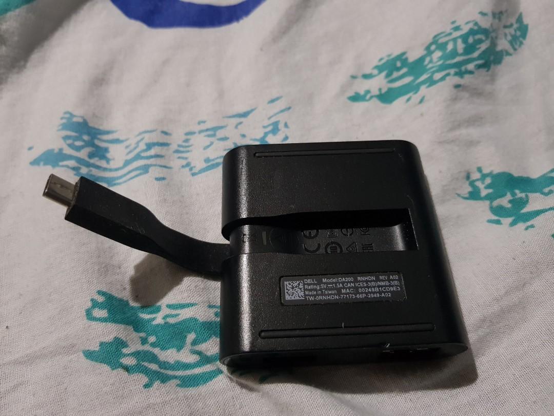 Dell DA-200 Type C Adapter (Category: Cables & Adaptors) located in Makati City. Submitted by jgc97 (Listing ID 202041903, Image 3). Description: Used DELL DA-200 Adapter for XPS laptop or Type C devices going to VGA, HDMI, LAN, USB. RFS: Not really using it anymore #InMakati.