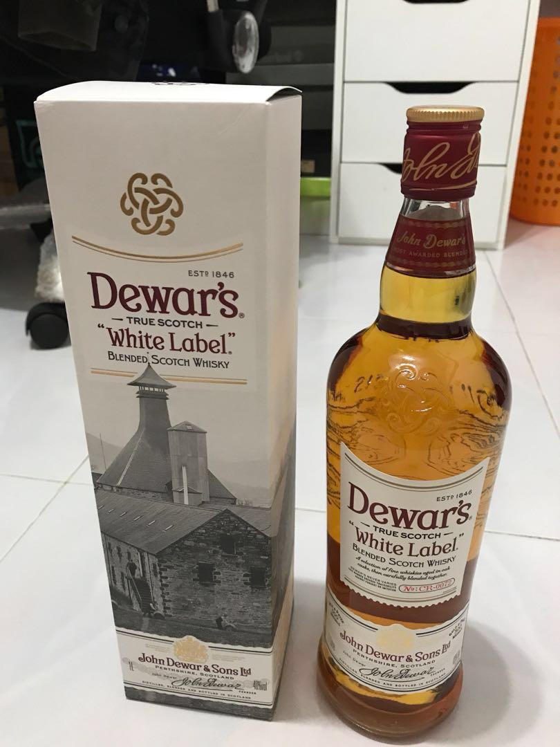 Dewar'S White label - Whisky 1Litre, Food & Drinks, Alcoholic ...