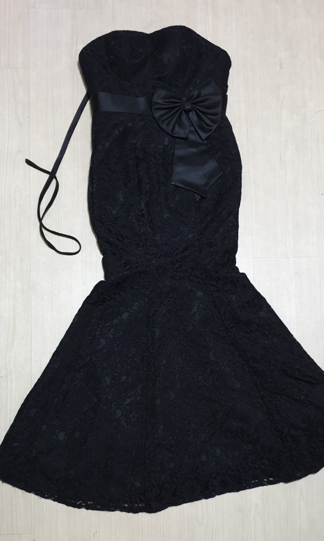 black mermaid tail dress