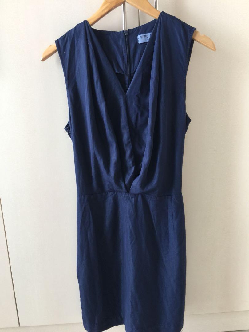 vero moda navy blue dress