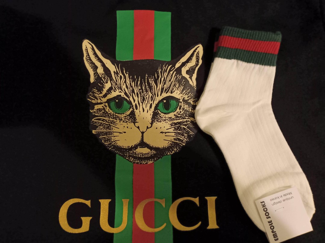 gucci cat socks