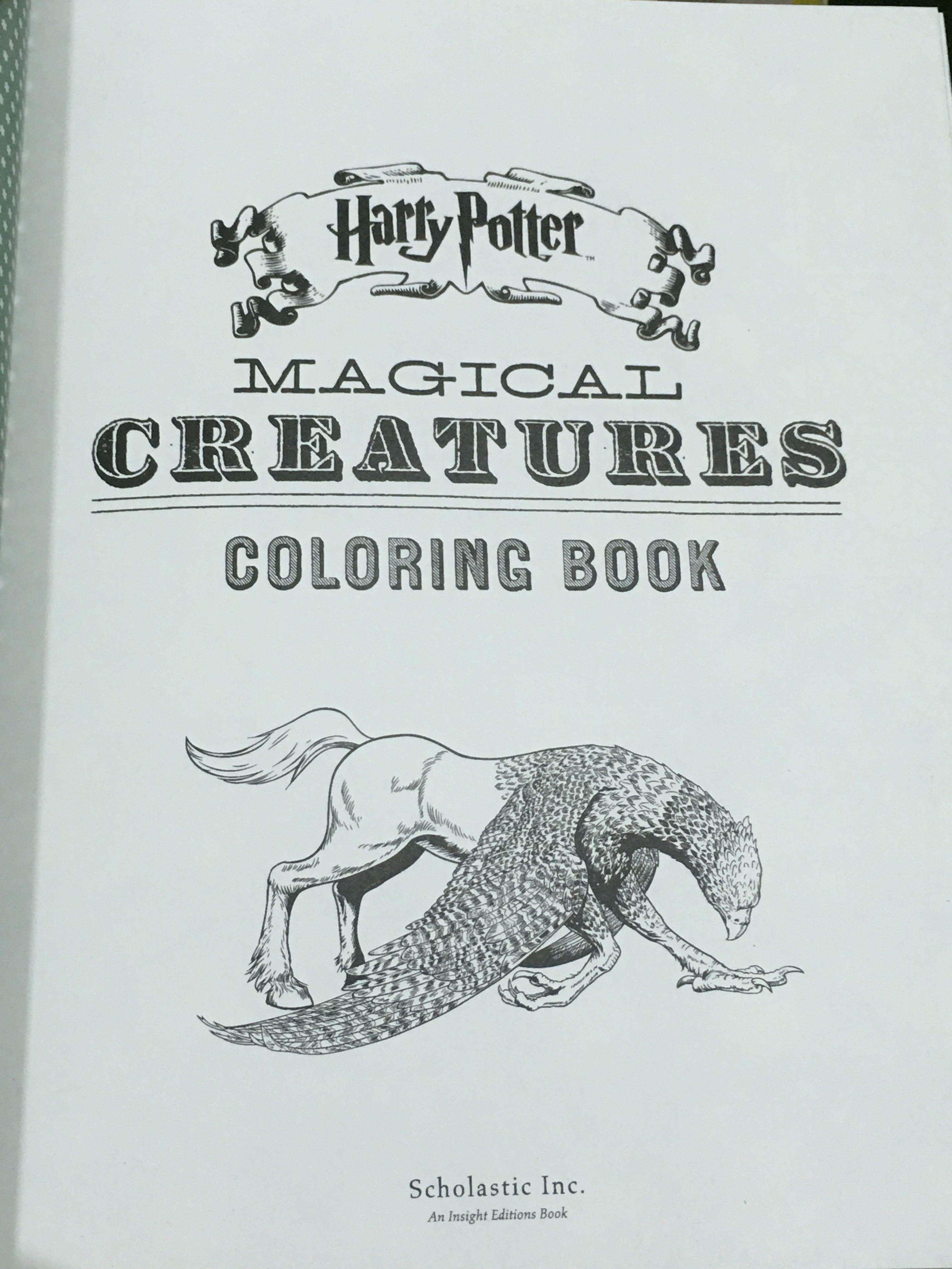 Harry Potter Magical Creatures Colouring Book , Hobbies & Toys, Books ...