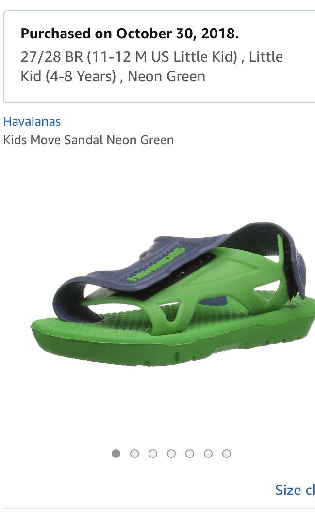Havaianas boys move sandals 27/28 green 
