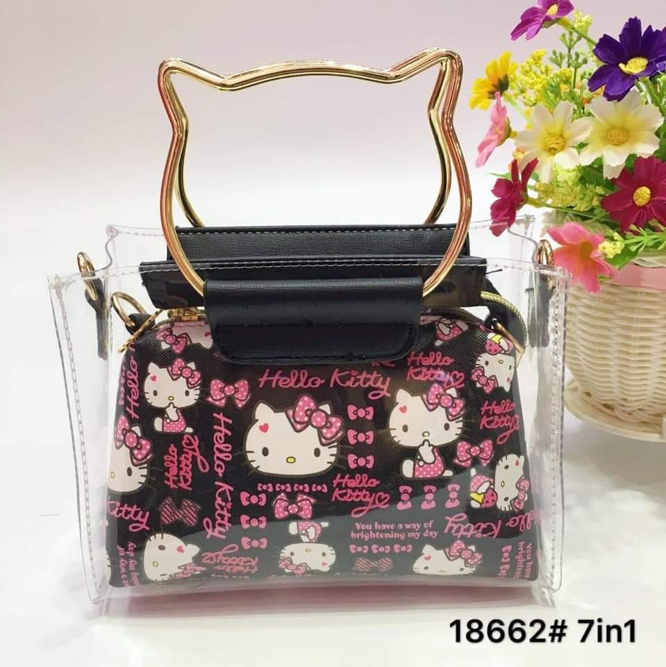 hello kitty transparent bag