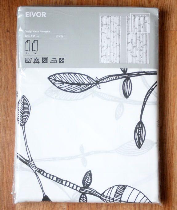 Ikea Eivor Curtains Black White Scandinavian Design Of Trees