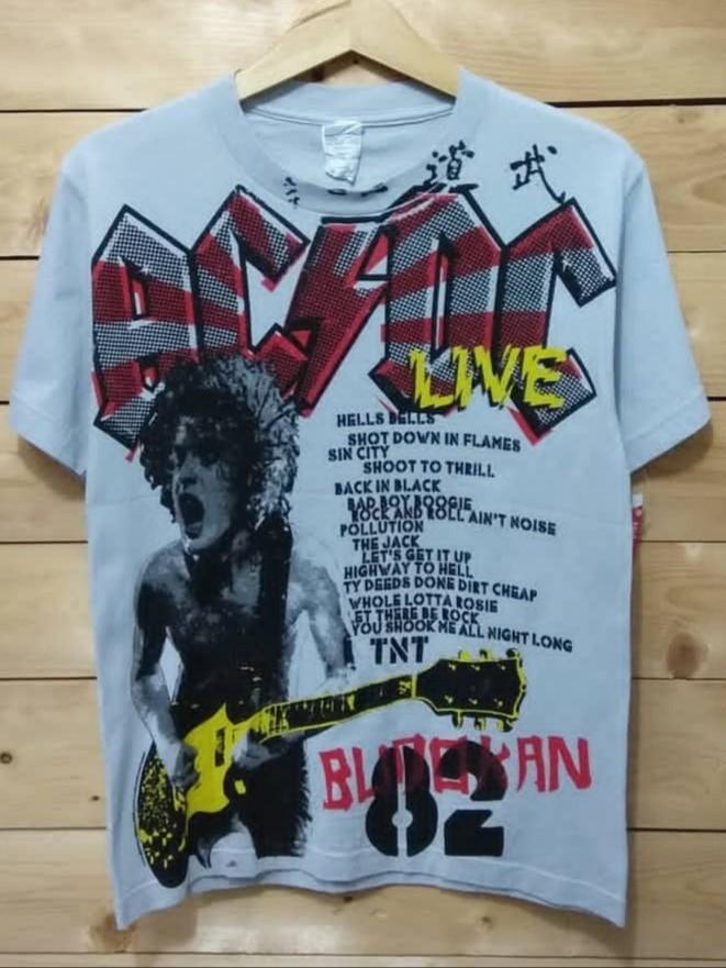 Kaos Band Acdc Fesyen Pria Pakaian Atasan Di Carousell