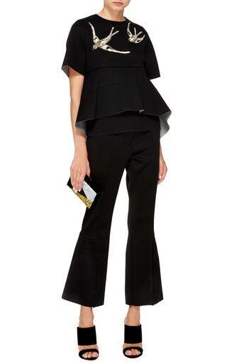 Marni Neoprene Bird Embroidery Top Size Small