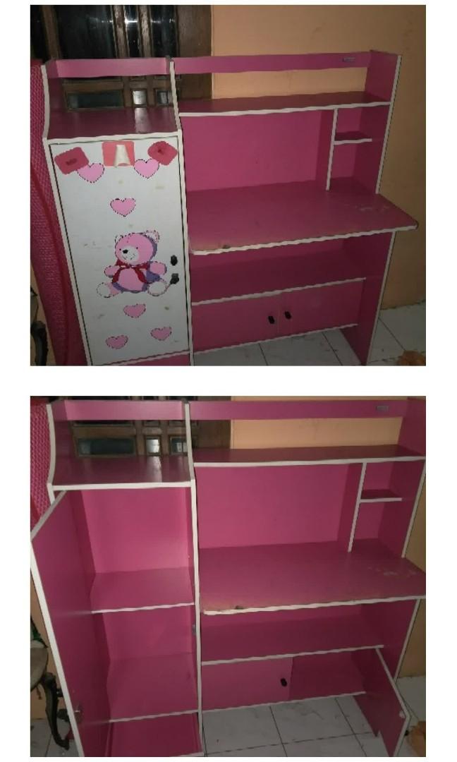 Meja Belajar Olimpik Warna Pink Perabotan Rumah Di Carousell