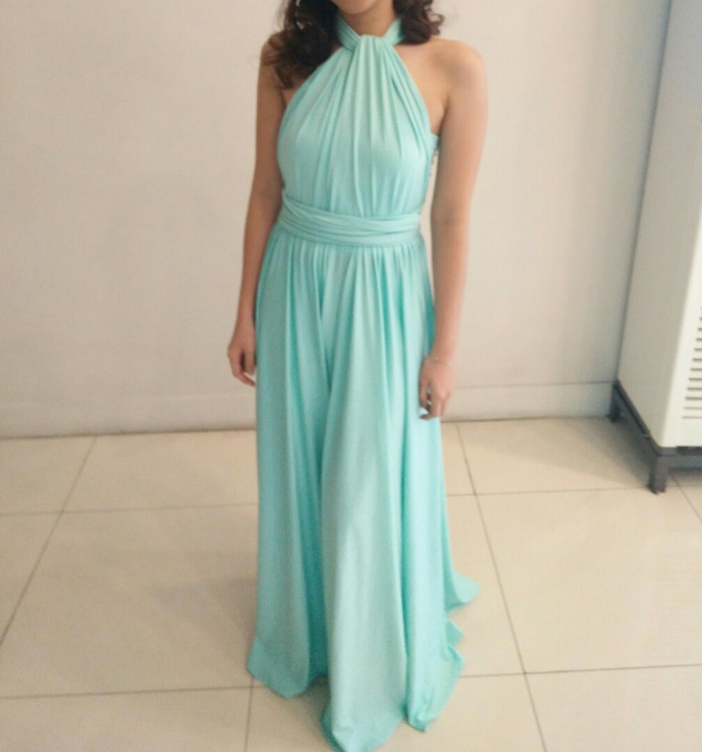 light green infinity dress