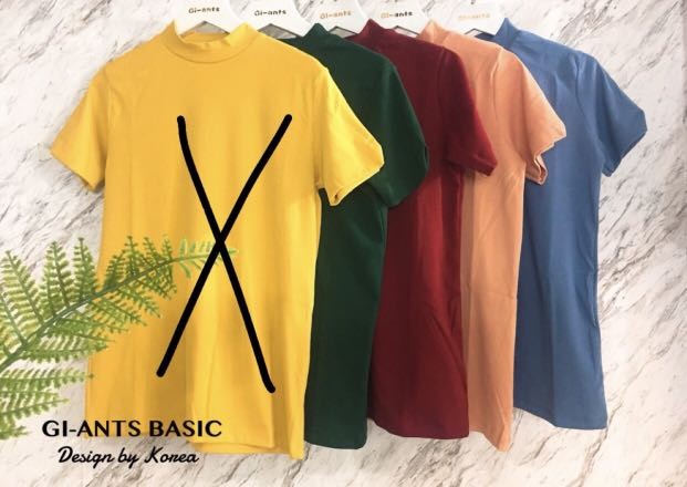 mustard mock neck top