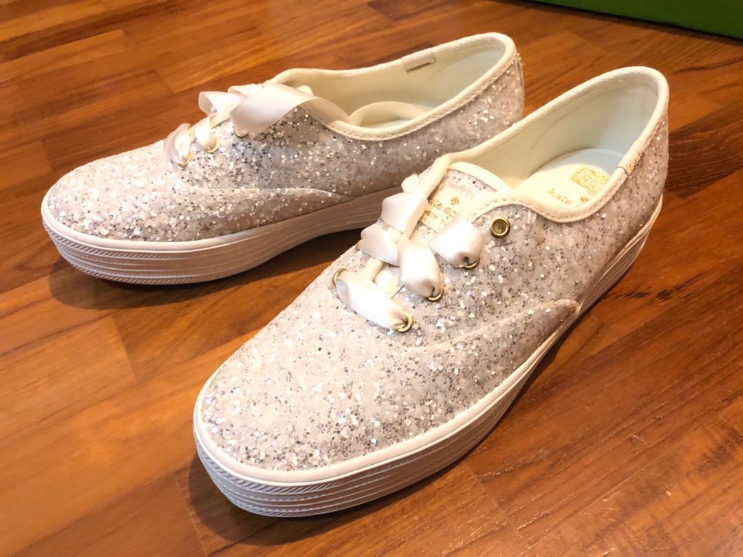 kate spade cream glitter keds