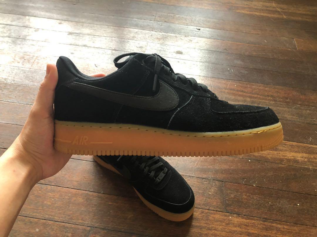 Air force 1 black with brown bottom clearance