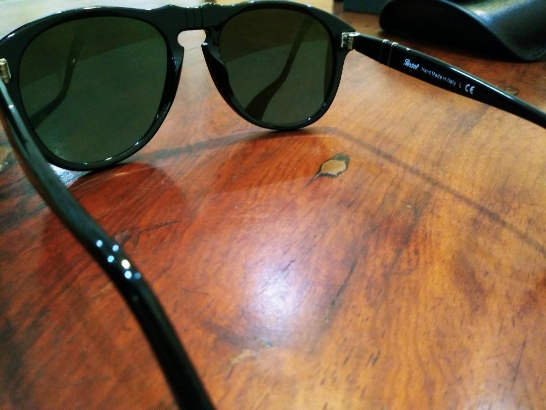 Persol 649 Large Black Sunglasses price drop Men s Fashion
