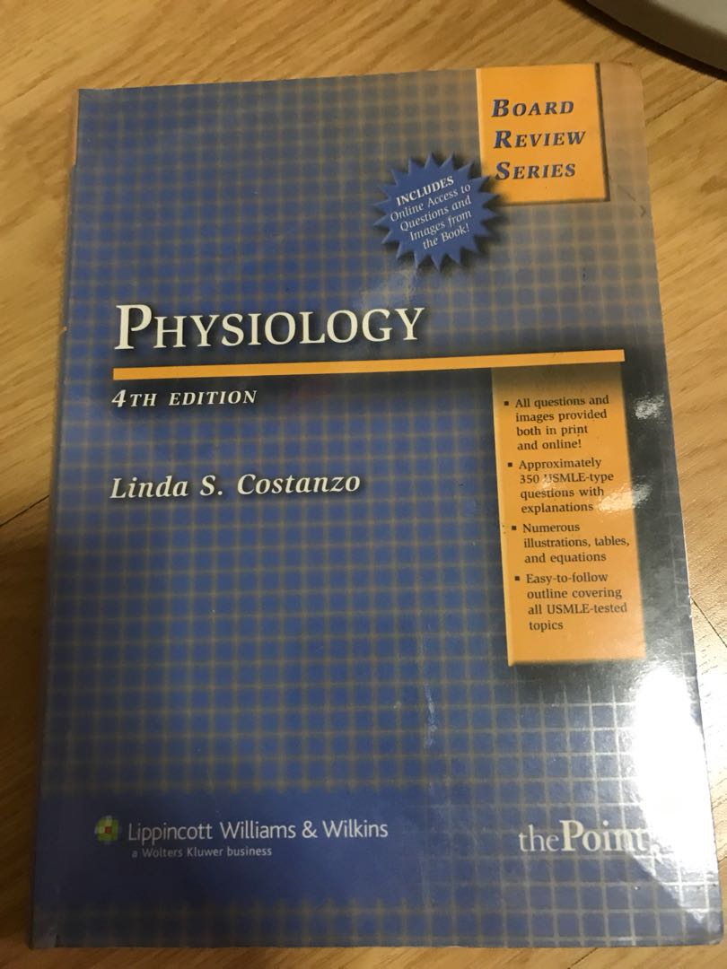 Physiology 4th Edition By Linda Constanzo Books Stationery